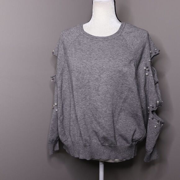 Elan Cutout Embellished Pullover Sweater - Picture 2 of 7